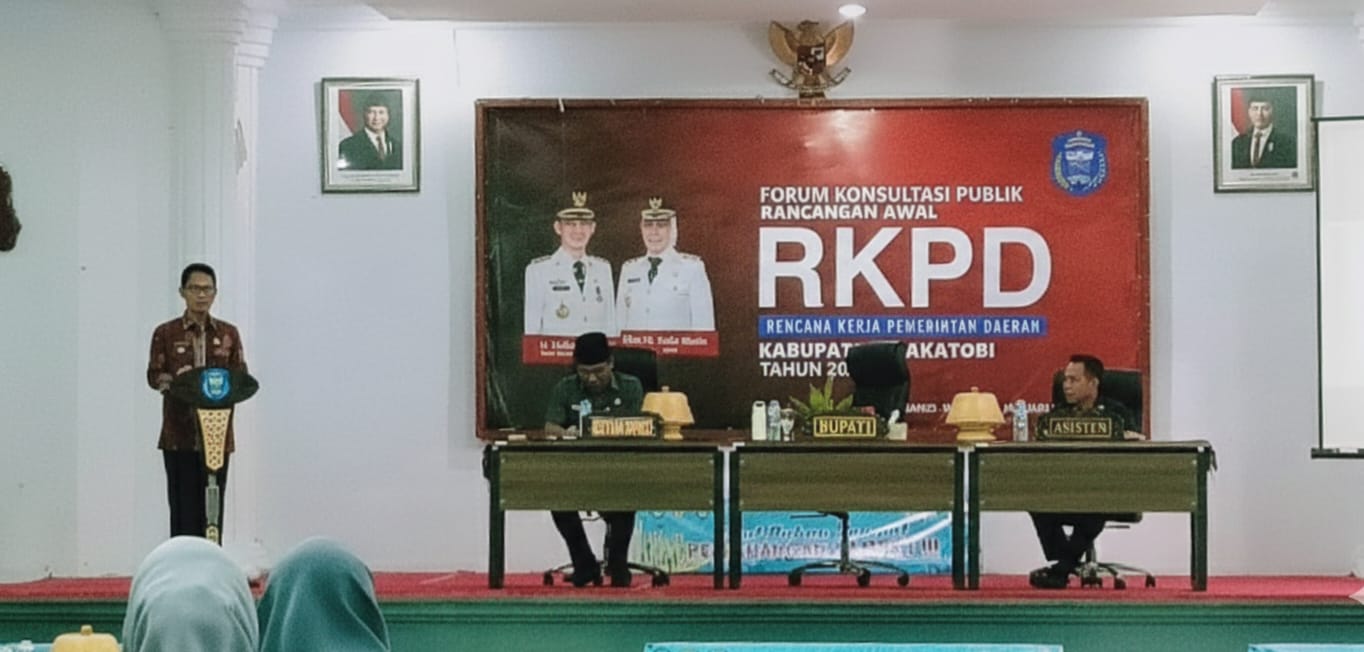 Bupati Wakatobi, Haliana, membuka Forum Konsultasi Publik Ranwal RKPD 2027 di Gedung Wanita, Kecamatan Wangi-Wangi, Kamis (22/1/2026). Foto : ist.