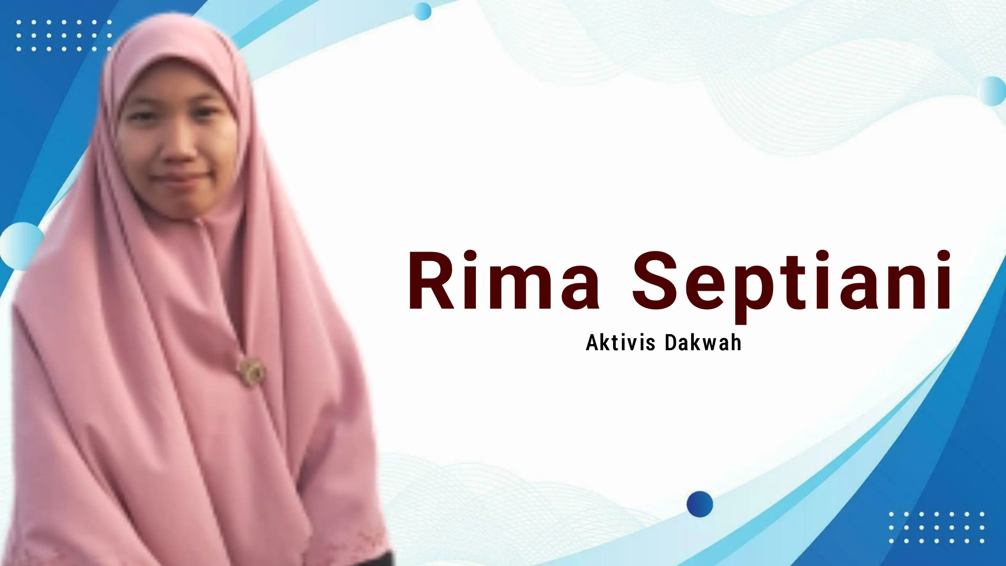 Rima Septiani, S.Pd, Aktivis Dakwah. Foto: Ist.