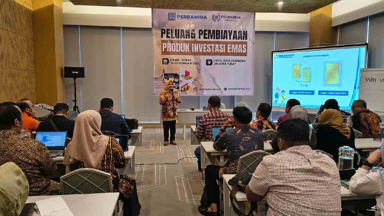 PERBAMIDA University menggelar pelatihan pembiayaan produk investasi emas di Vertu Harmoni Jakarta, 12-13 Februari 2026. Foto: Ist.