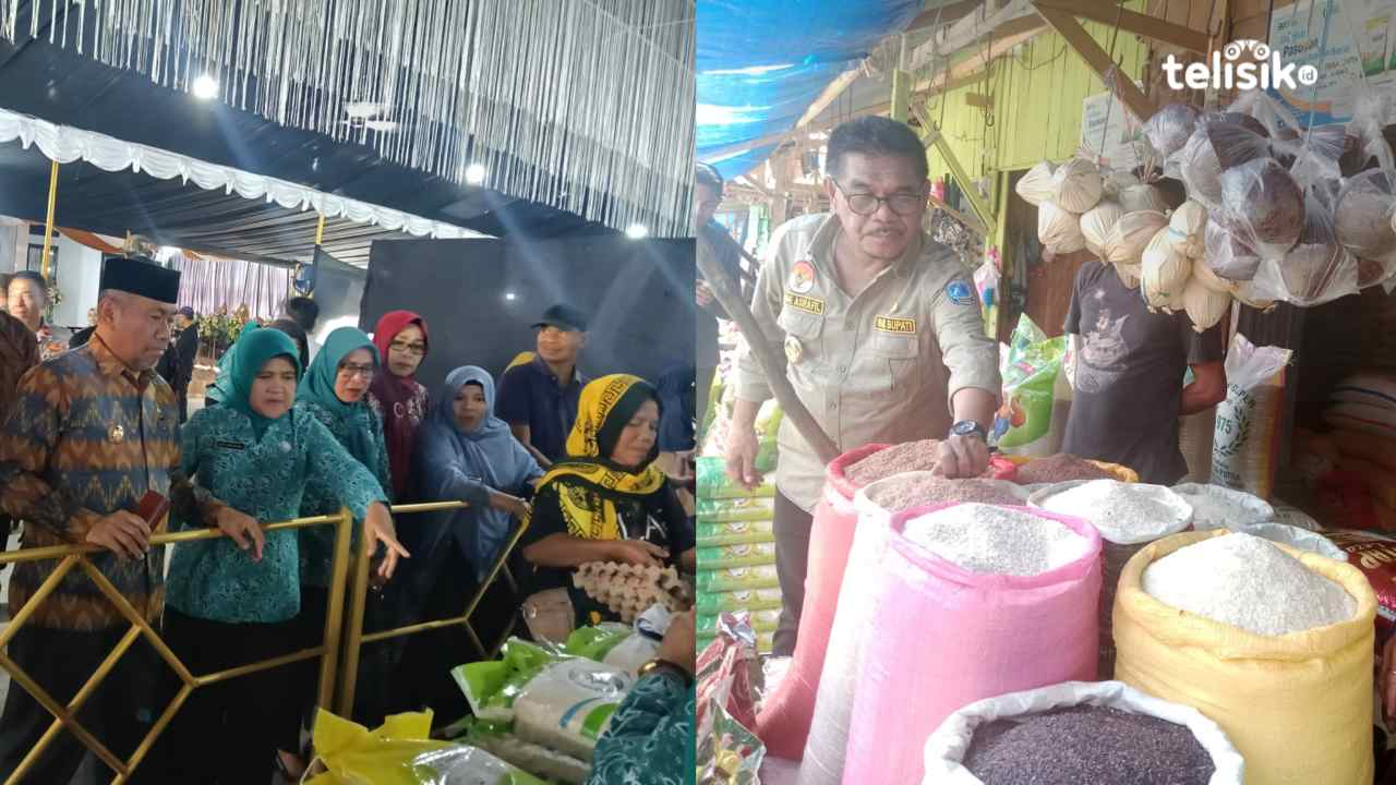 Bupati Muna, Bachrun Labuta, saat memimpin pasar murah dan Wabup La Ode Asrafil Ndoasa ketika sidak di Pasar Laino, Jumat (13/2/2026). Foto: Sunaryo/Telisik