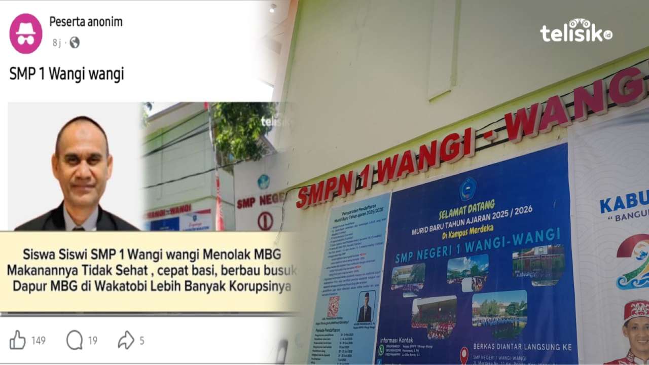 Isu penolakan MBG oleh Siswa SMPN 1 Wangi-Wangi ramai di media sosial Wakatobi, Kepala Sekolah beri bantahan. Foto : Zulkifli Herman T/Telisik