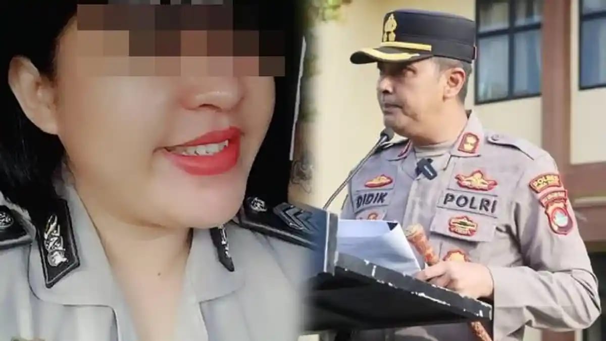 Aipda Dianita Agustina terseret kasus setelah menerima koper narkoba titipan eks Kapolres Didik Putra Kuncoro. Foto: Repro Tribunnews