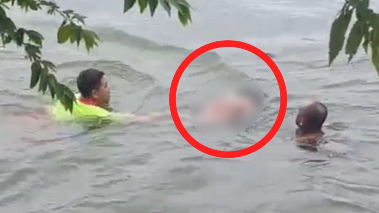 Jasad Lasahidi dievakuasi dari bawah Jembatan Bahteramas, Kendari, Sulawesi Tenggara, Selasa (3/2/2026). Foto: Ist.