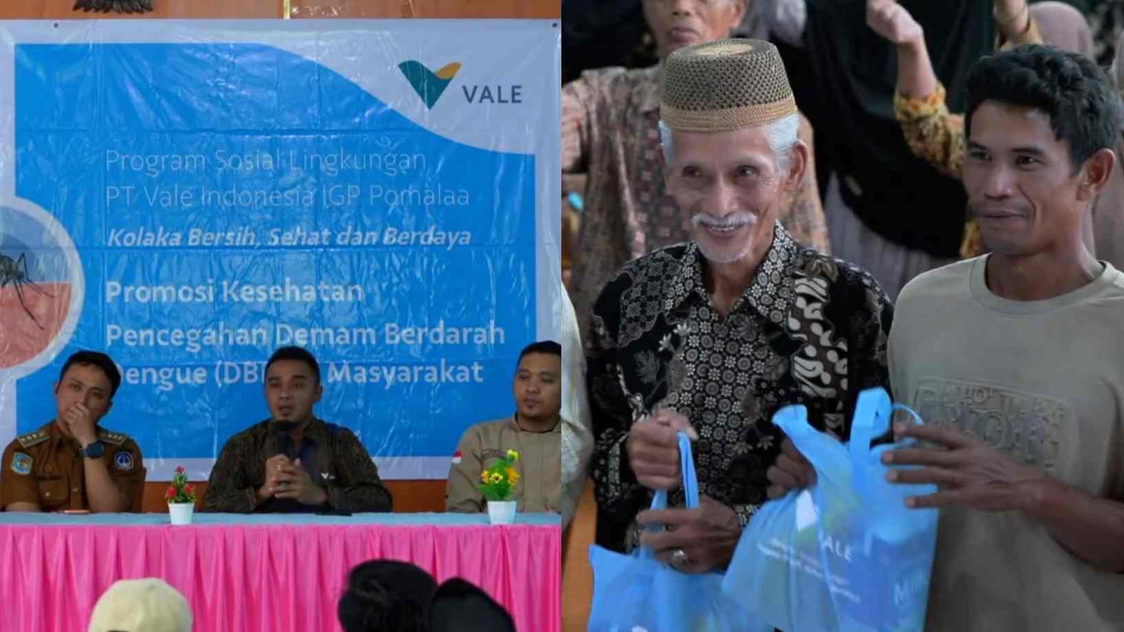 PT Vale Indonesia Tbk Melalui IGP Pomalaa menggelar sosialisasi promkes untuk cegah DBD dan TB di Desa Ulu Baula, Kolaka. Foto: Ist.