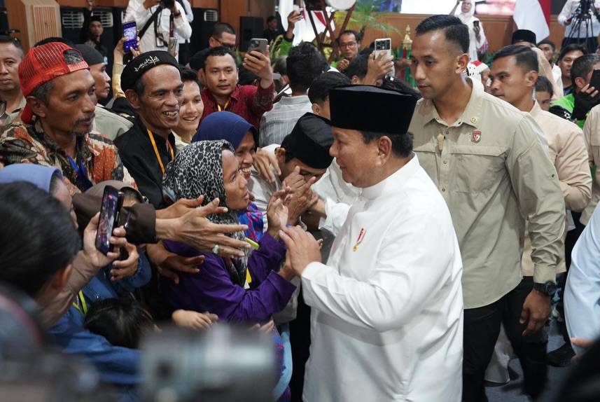 Prabowo saat melakukan open house di Istana Negara usai salat Idul Fitri 1447 hijriah. Foto: Instagram@prabowo