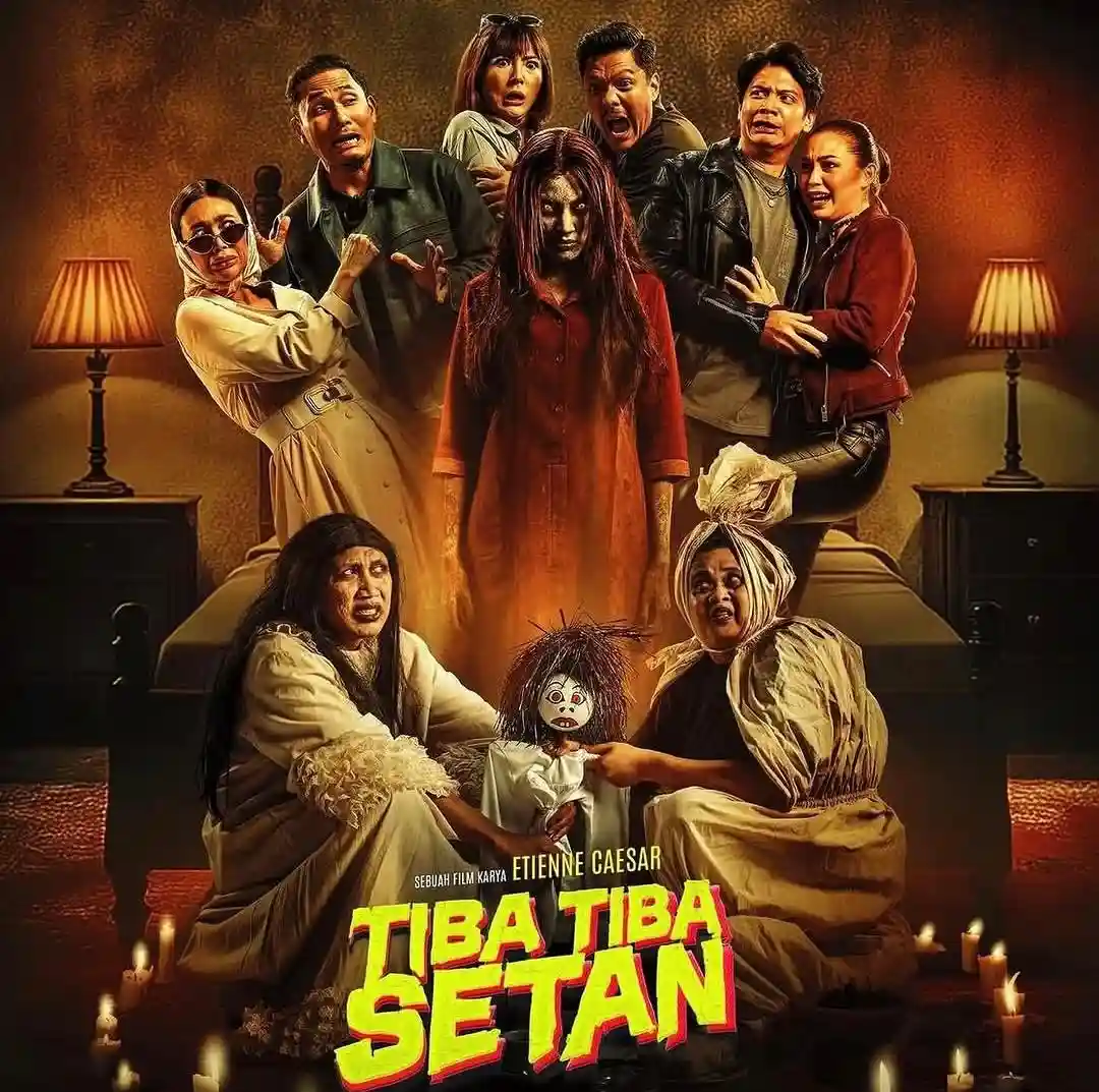 Pamflet film Tiba-Tiba Setan, yang saat ini tayang di bioskop Kendari. Foto: Instagram denpasar_cineplex