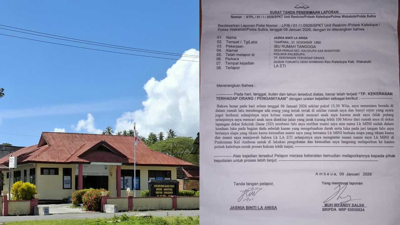 Keluarga korban penganiayaan desak Kapolres Wakatobi evaluasi kinerja Polsek Kaledupa. Foto: Ist.