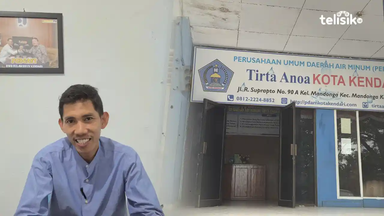Direktur PDAM Tirta Anoa Kendari, Sukriyaman Suwardi sedang fokus pada peningkatan kualitas layanan terutama responsivitas dan keterbukaan terhadap pelanggan. Foto: Ana Pratiwi/Telisik