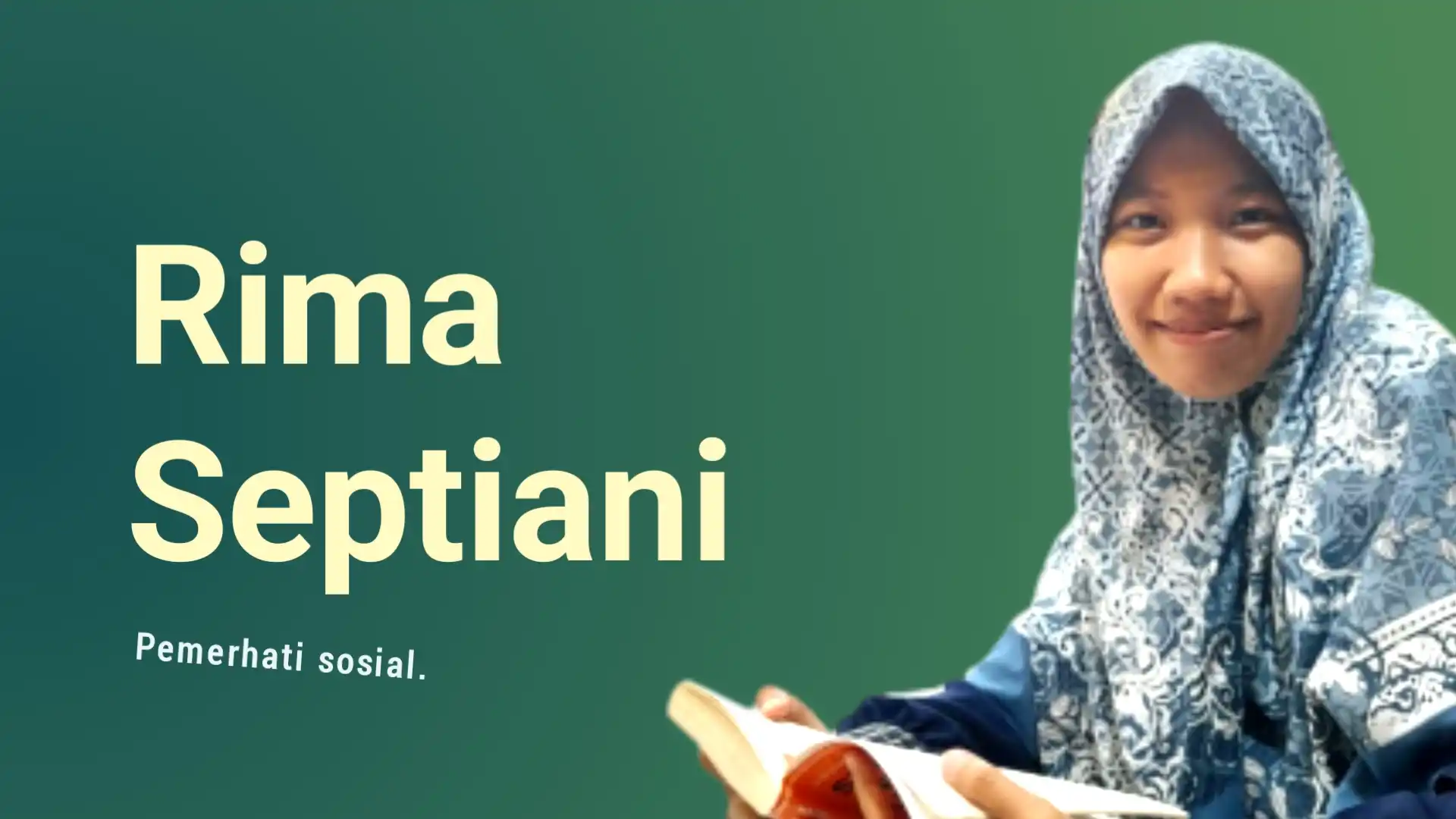 Rima Septiani, S.Pd, Gr, pemerhati sosial. Foto: Ist.