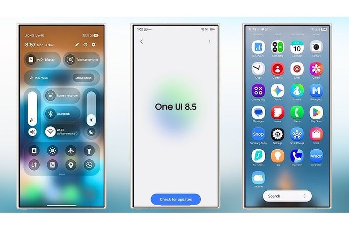 Samsung luncurkan One UI 8.5 yang dirancang agar pengguna dapat melakukan lebih banyak dengan upaya yang lebih minim. Foto: Repro Kompas