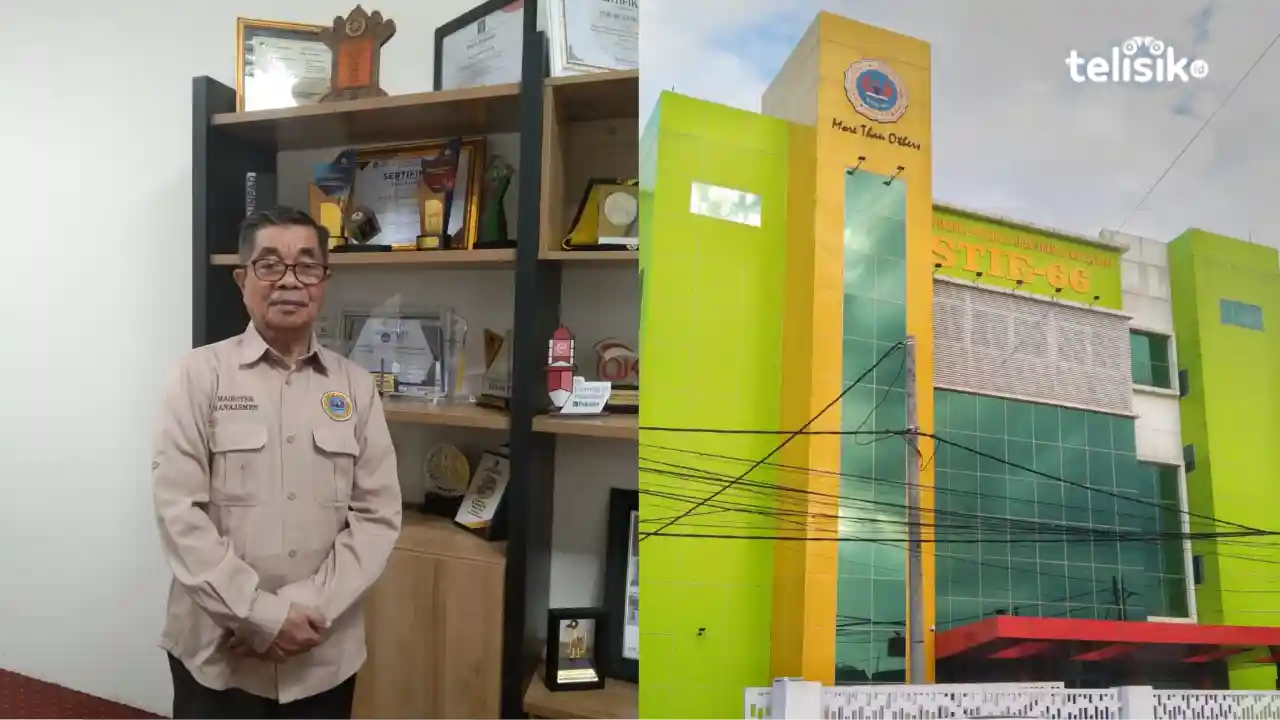 Kampus STIE 66 Kendari menunjukkan komitmen institusi dalam membuka penerimaan mahasiswa baru (PMB) Tahun Akademik 2026/2027. Foto: Meliana Tasya/telisik