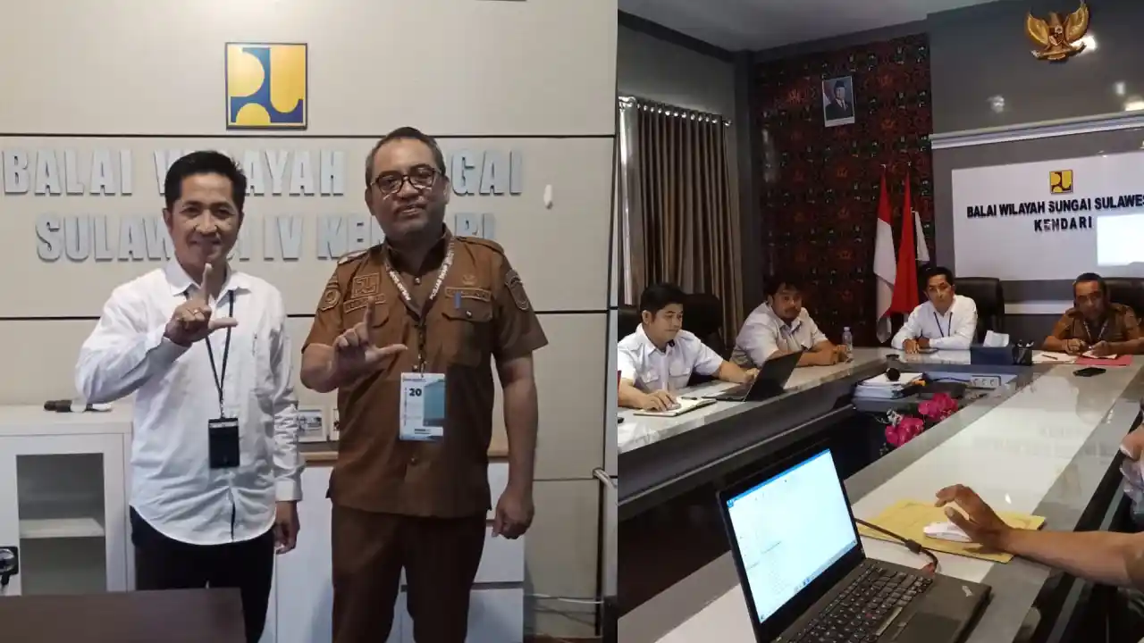 BWS Sultra bersama Kadis PUPR Muna, Mustajab menggelar rapat membahas usulan program IID. Foto: Ist.