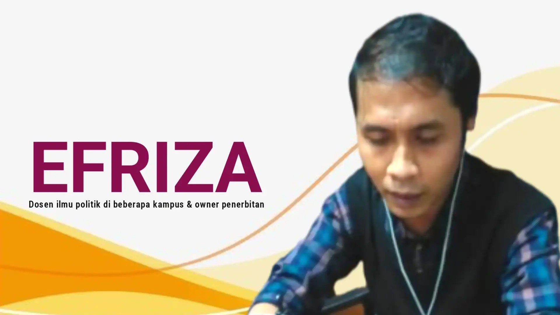 Efriza, dosen ilmu politik di beberapa kampus & owner penerbitan. Foto: Ist.