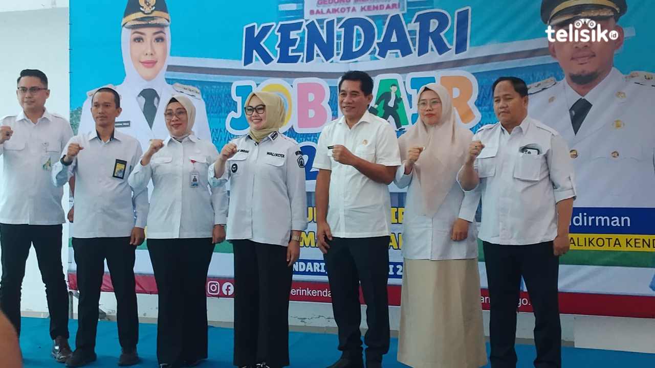 Job Fair 2026 dihadiri dan dibuka oleh Wali Kota Kendari, Siska Karina Imran, di Gedung Menara Balaikota Kendari, Rabu (22/7/2026). Foto : Marfat/Telisik