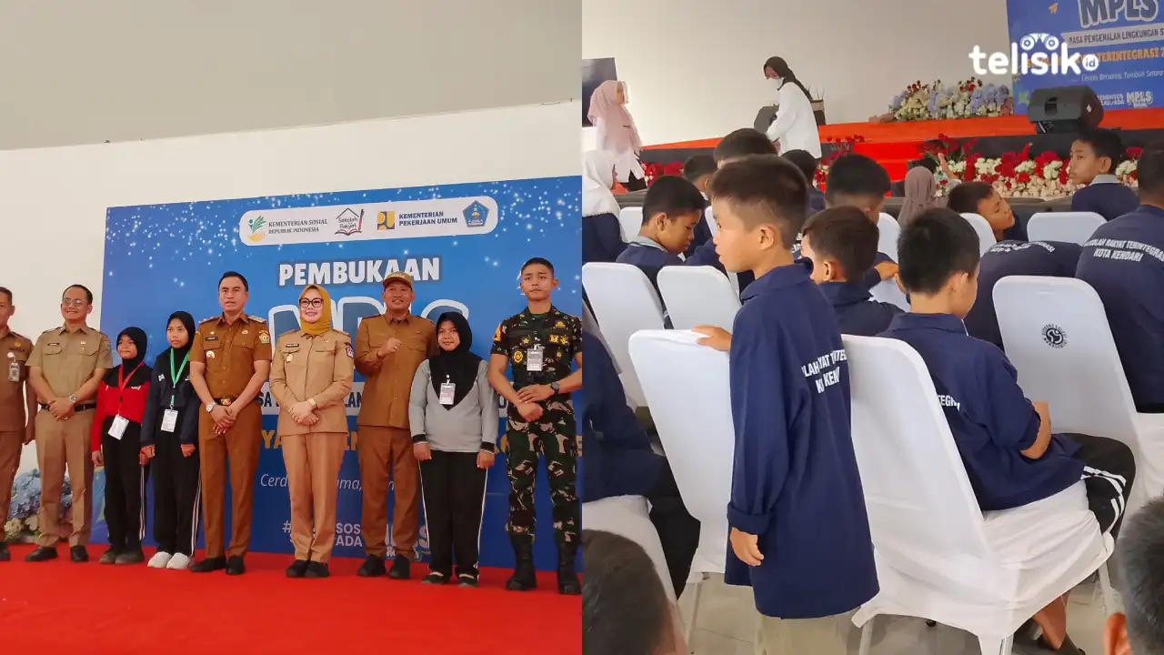 Masa pengenalan Lingkungan Sekolah Rakyat sekaligus peresmia gedung baru. Foto: Wa Ode Marfat/Telisik
