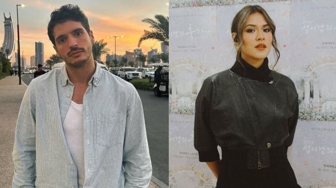 Mathis Molinie (kiri) dirumorkan dekat dengan penyanyi Indonesia, Raisa Andriana (kanan) setelah kedapatan mampir di kolom komentar video Mathis. Foto: Repro suara.com