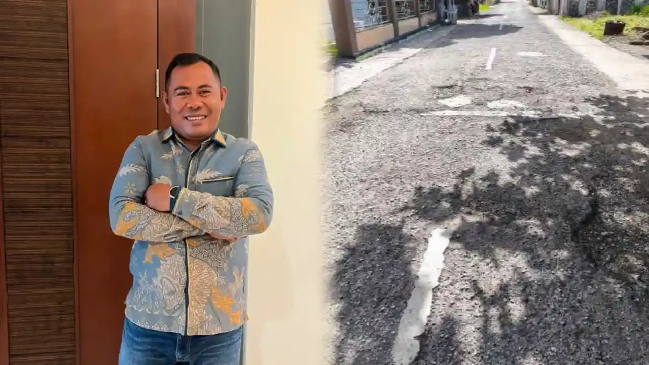 Ketua DPD PAN Wakatobi, Muhammad Ikbal komitmen kawal perbaikan jalan di Usuku Raya, Kecamatan Tomia Timur. Foto: Ist.